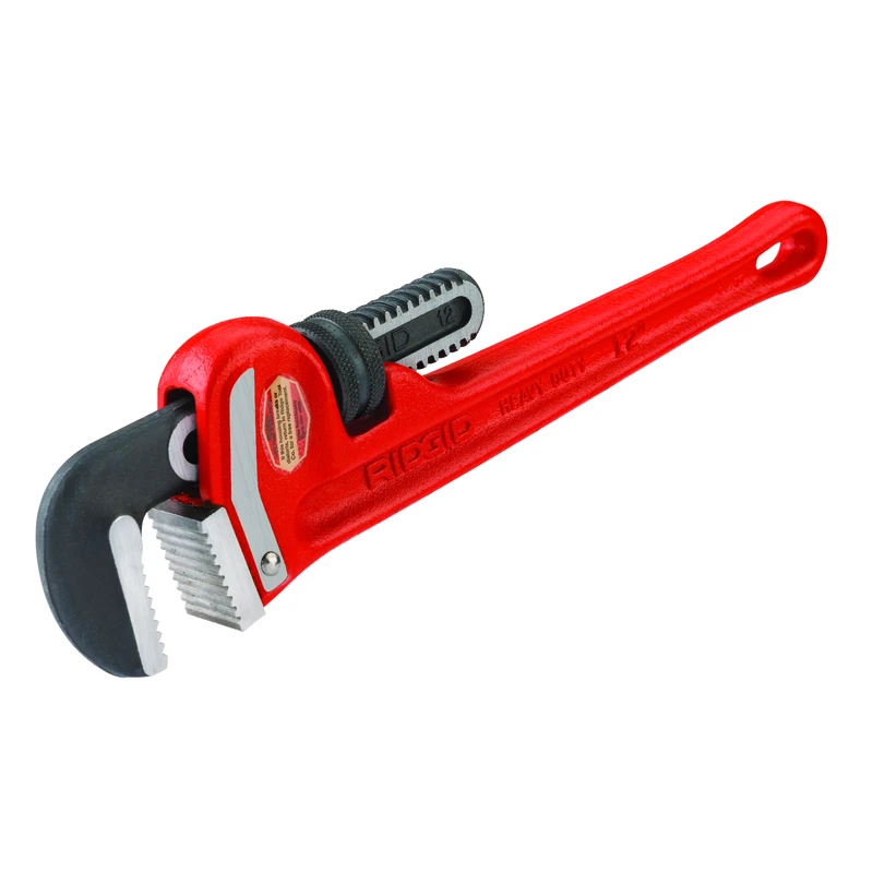 Cast Iron Pipe Wrench With 12-inch Length And 2-inch Jaw Capacity