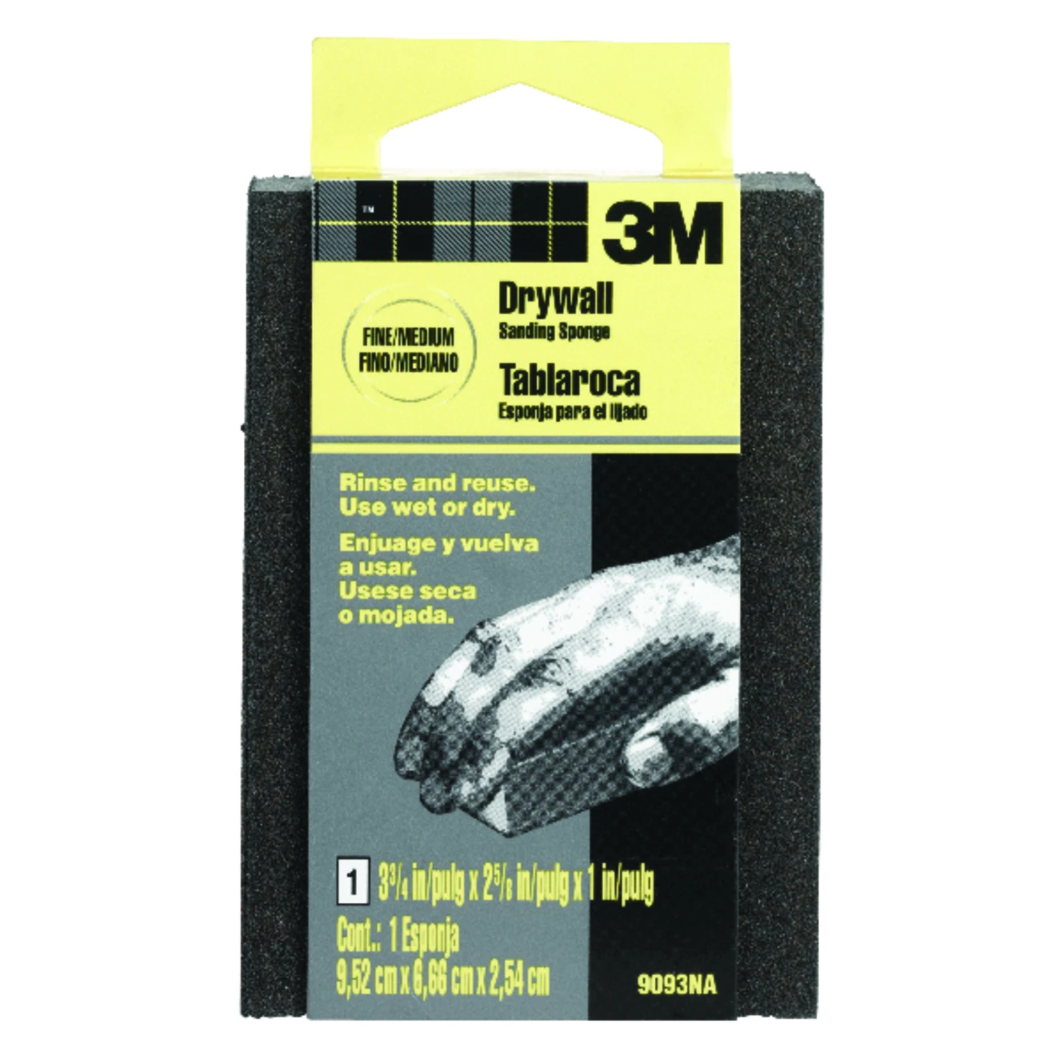 Drywall Sanding Sponge, Fine And Medium Grit, Multi-surface, Durable And Reusable