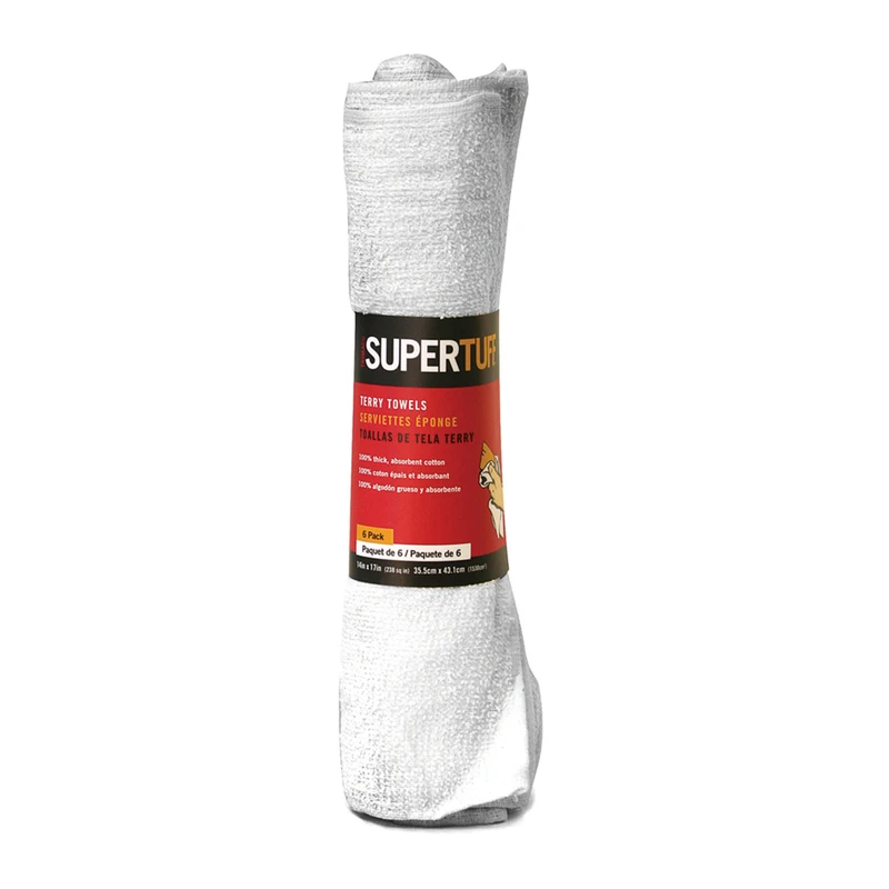 Supertuff Terry Painting Towels, 14x17-in., 6-pack