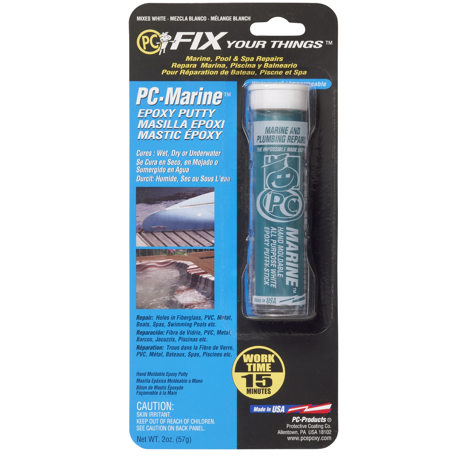 Marine Epoxy Repair Putty, 2 Ounce, Waterproof And Durable