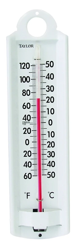 Indoor And Outdoor Aluminum Thermometer, 8 And 3 Quarter Inches Diameter