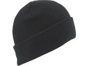 Black Acrylic Watch Cap Beanie Hat, One Size Fits All