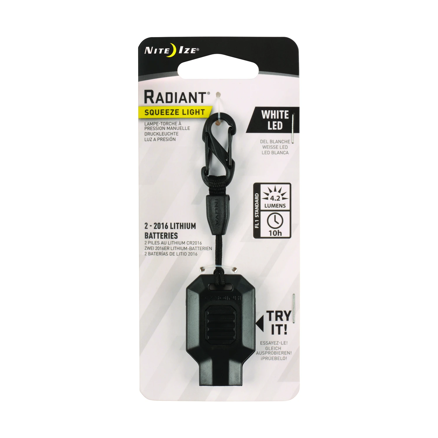 White Led Squeeze Light With Durable Housing And Easy Grip Design