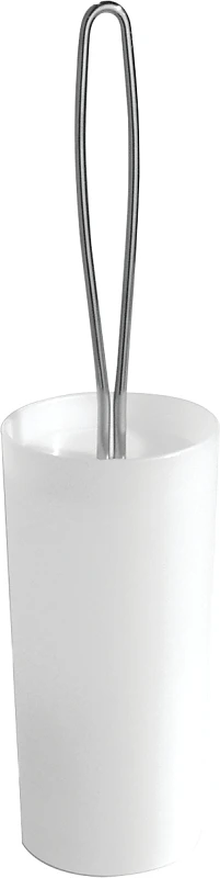 Toilet Bowl Brush With Holder, Clear Plastic Container And Chrome Finish Handle