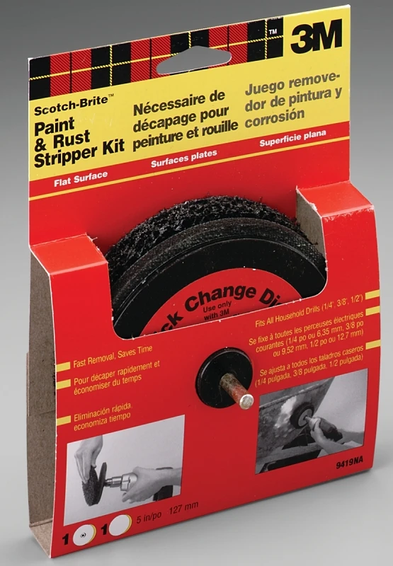 Scotch-brite 5 In. Paint And Rust Removal Disc Kit With Quick Change Pad