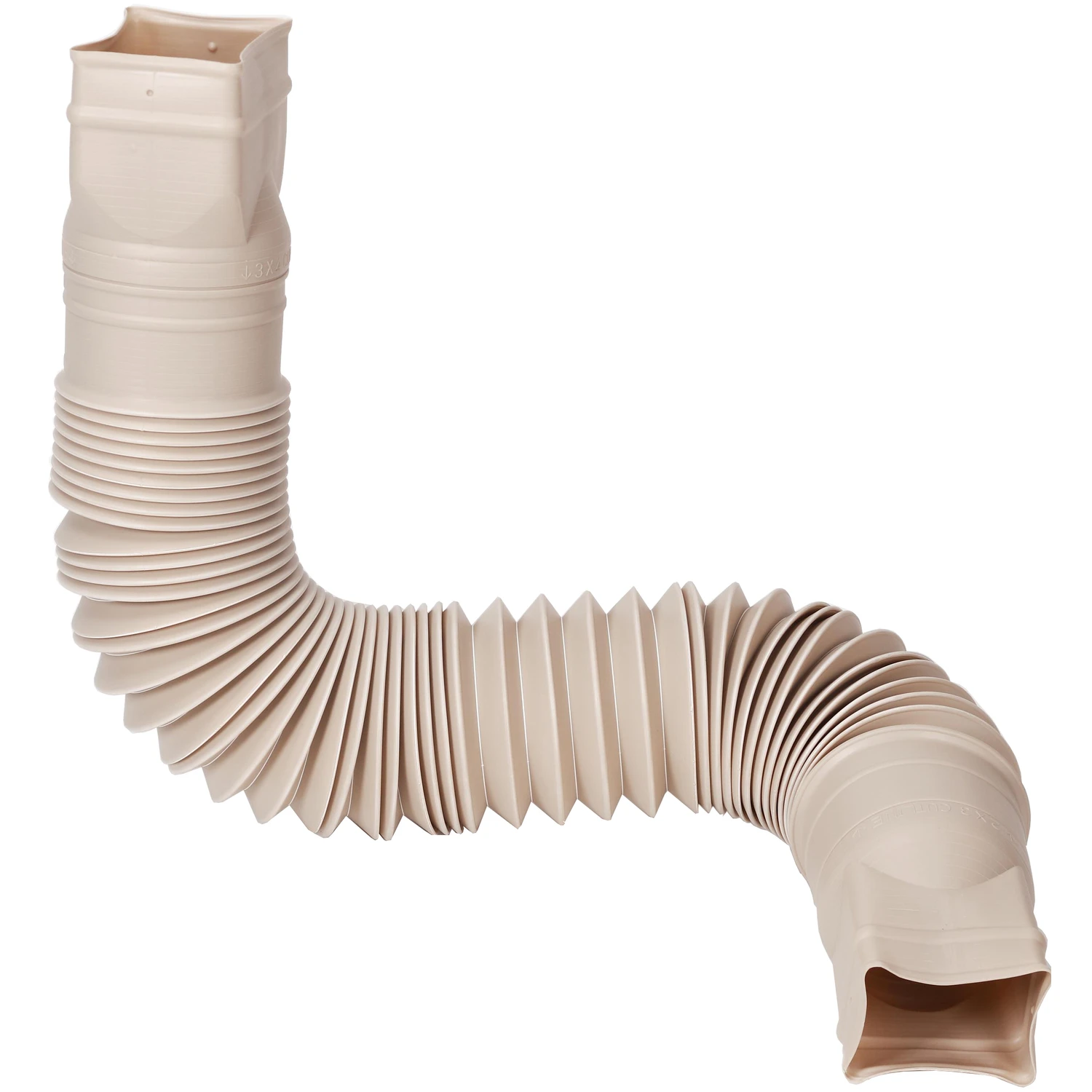 Flexible Tan Polyethylene Downspout Extension Adjustable 24 To 55 Inches