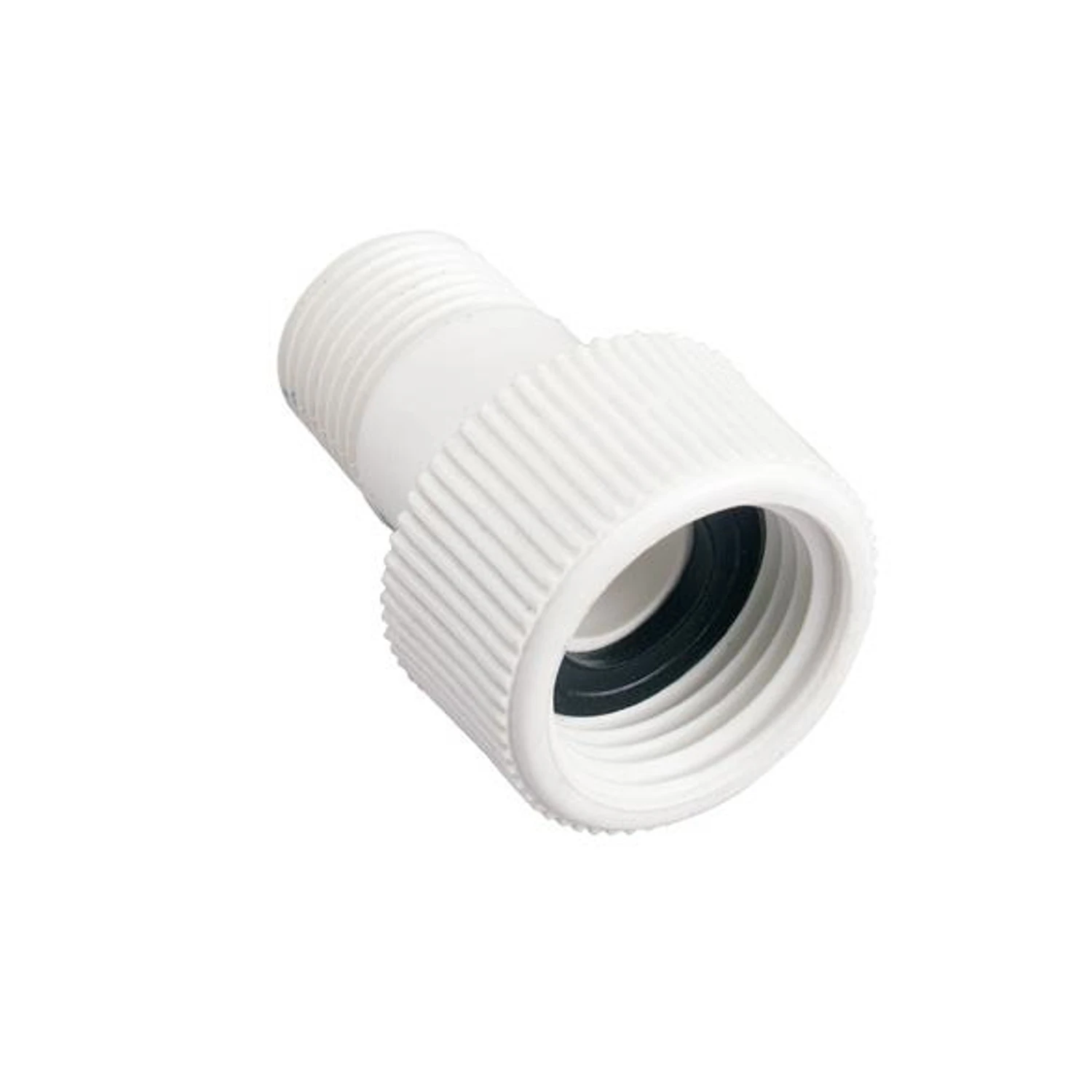 Underground Sprinkler Polyvinyl Chloride Swivel Connector, 1/2 Inch Male National Pipe Thread By 3/4 Inch Female Hose Thread