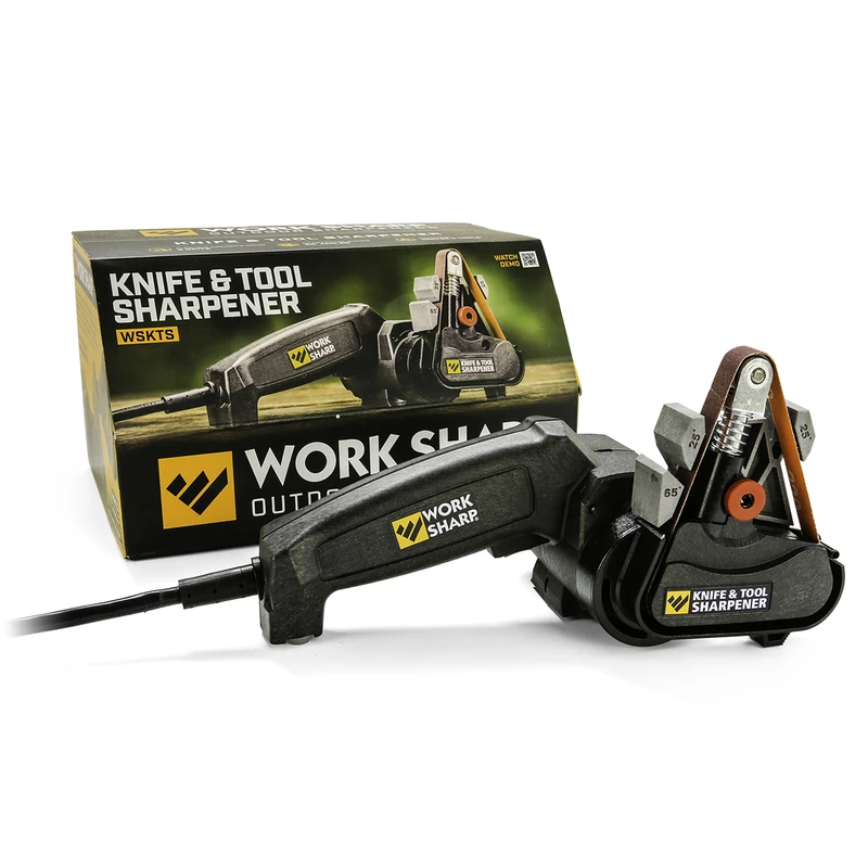 Wskts Electric Knife And Tool Sharpener With Flexible Abrasive Belts