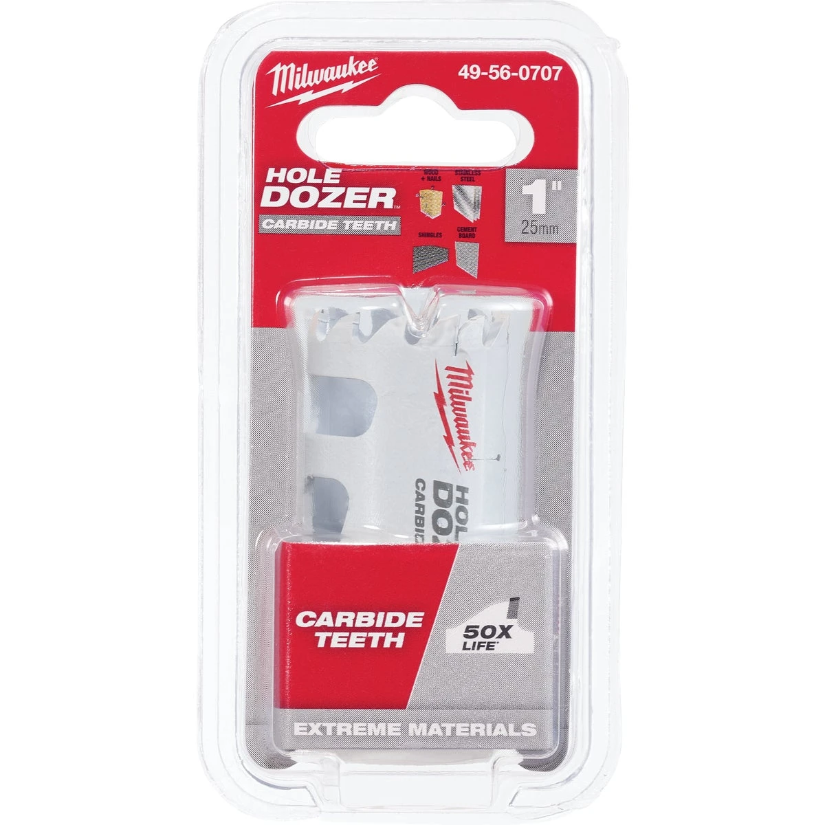 Hole Dozer 1 In. Carbide Teeth Hole Saw - Model 49-56-0707