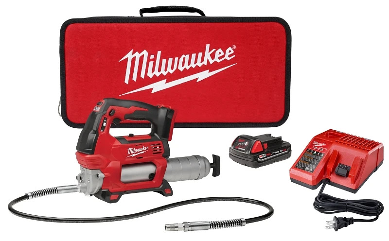 M18 18-volt Cordless Grease Gun Kit With 2-speed Control, 10,000 Psi, Includes Battery And Charger