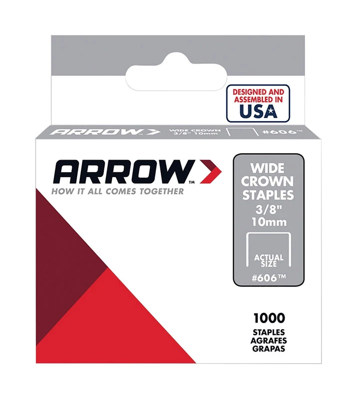 Staples, Wide Crown, 3/8-in., 1000-pk.