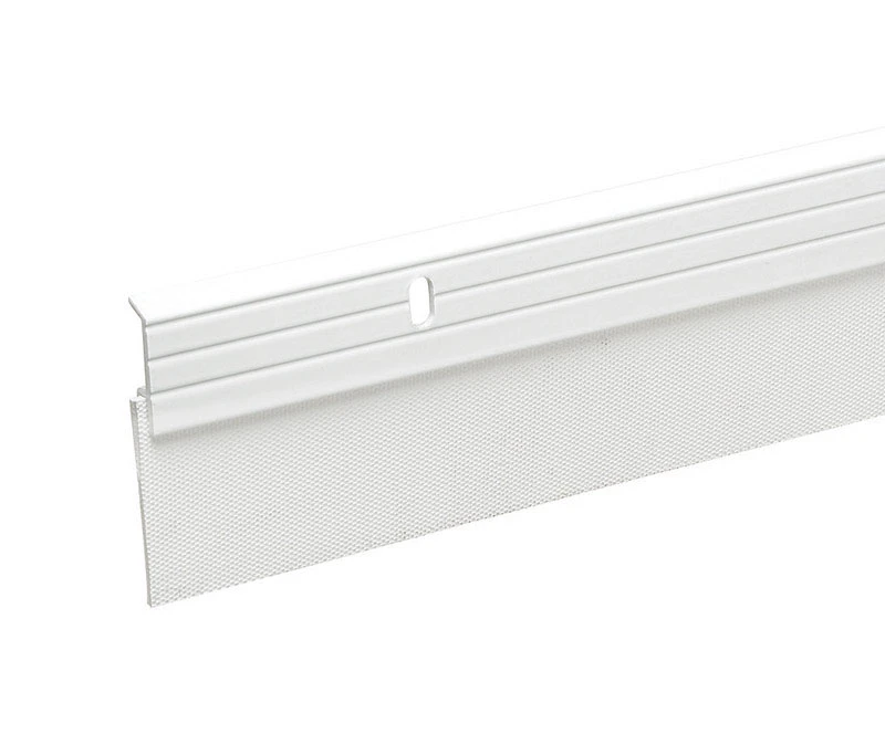Aluminum & Rubber Door Sweep, White, 36 In.