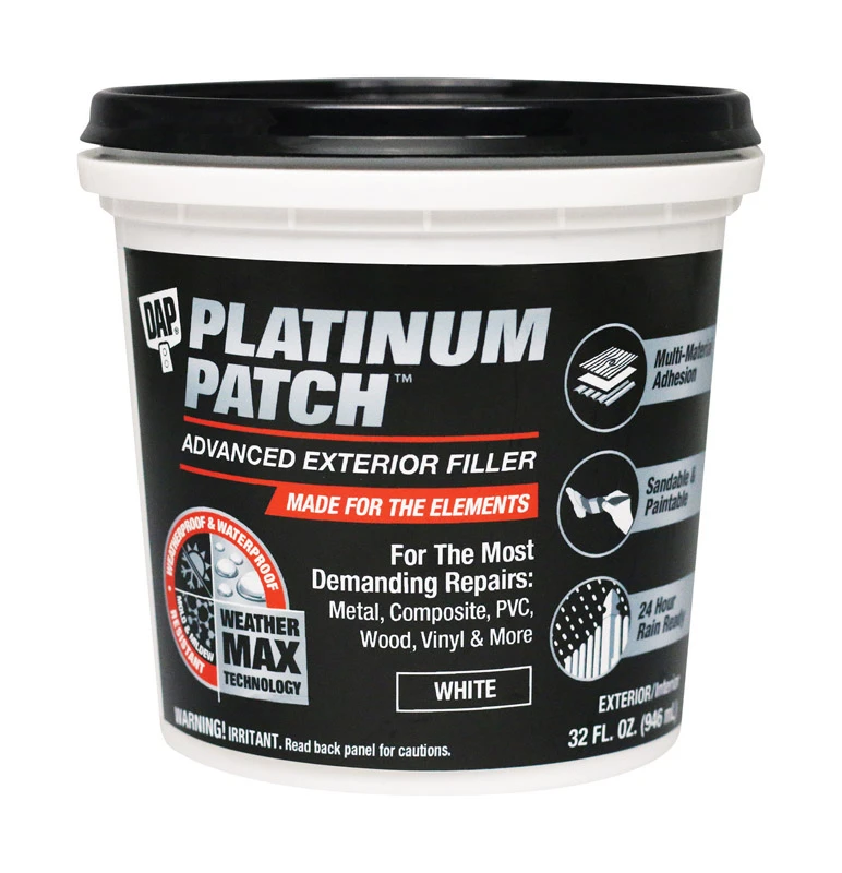 Weatherproof Exterior Patching Compound, 32 Ounce Container