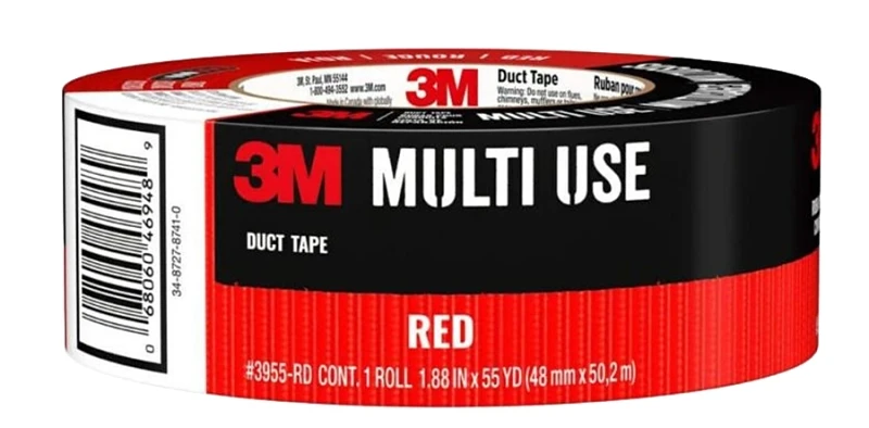 Duct Tape, Red, 1.88 In. X 55 Yd.