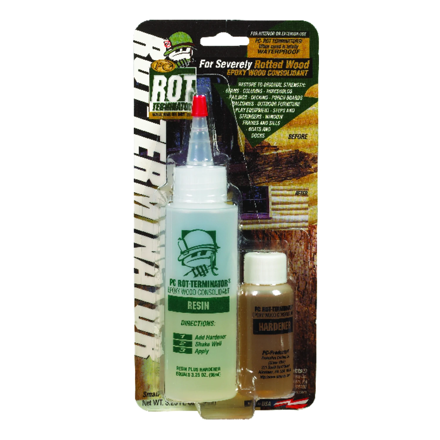 3.25 Oz. Amber Epoxy Wood Hardener For Rotted Wood Repair