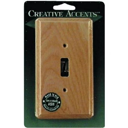 401u Ash Single Toggle Wall Plate - Contemporary Design