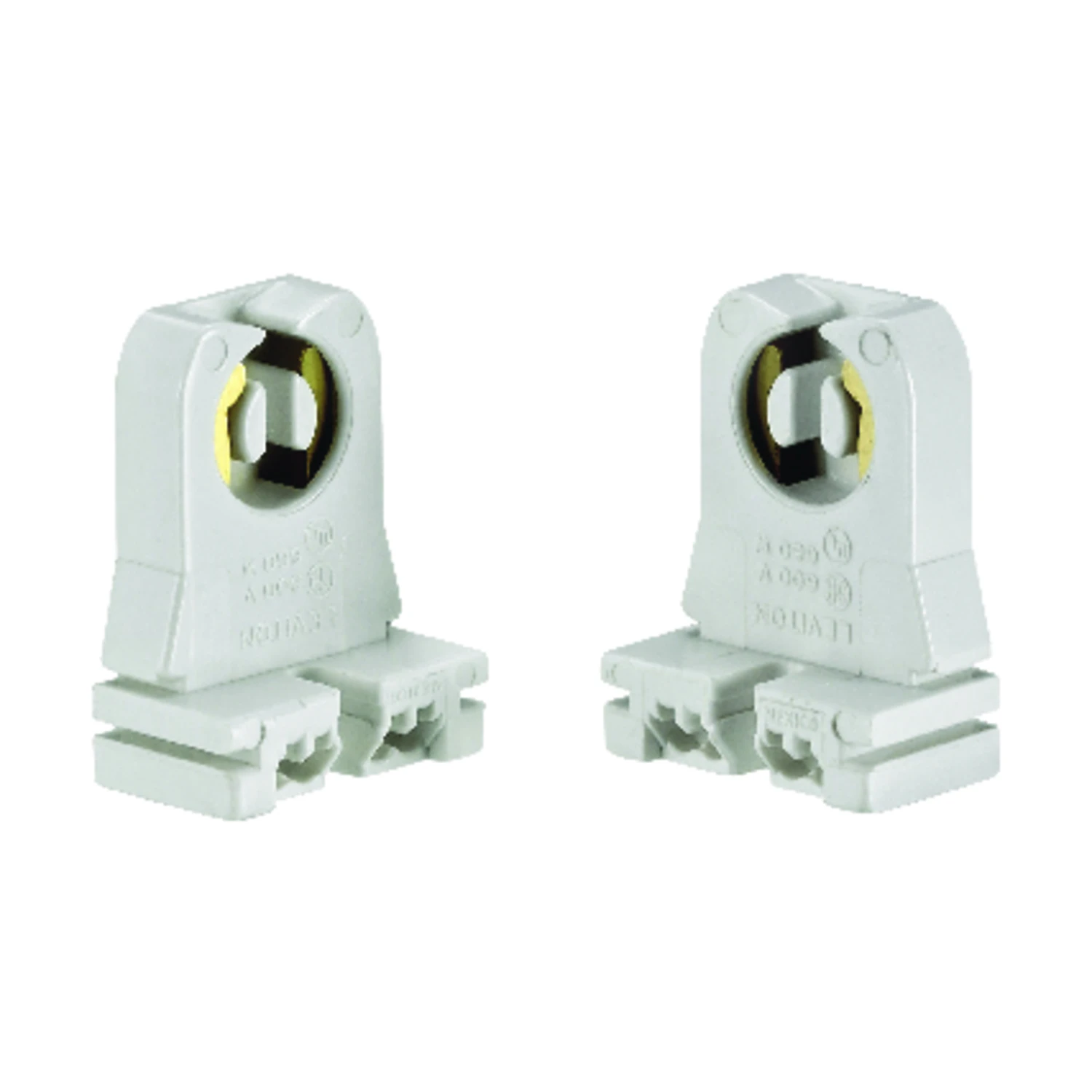 Fluorescent Lampholder, Low Profile, White, 660-watt