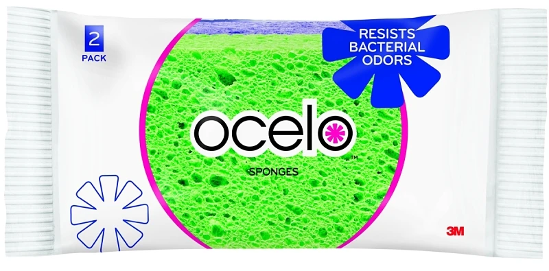 Ocelo Utility Sponge, 6 X 3.6 X 9 In., 2-pk.