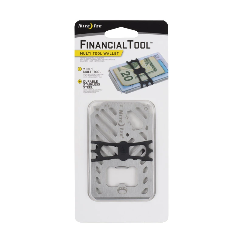 Financial Tool Seven-in-one Multi Tool Wallet Made Of Stainless Steel