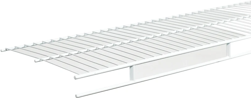 White Wardrobe Wire Shelf, 12 Inches By 12 Feet, Durable Steel Construction