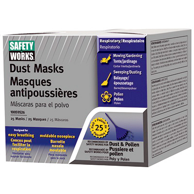 25-pack Non-toxic Dust Masks