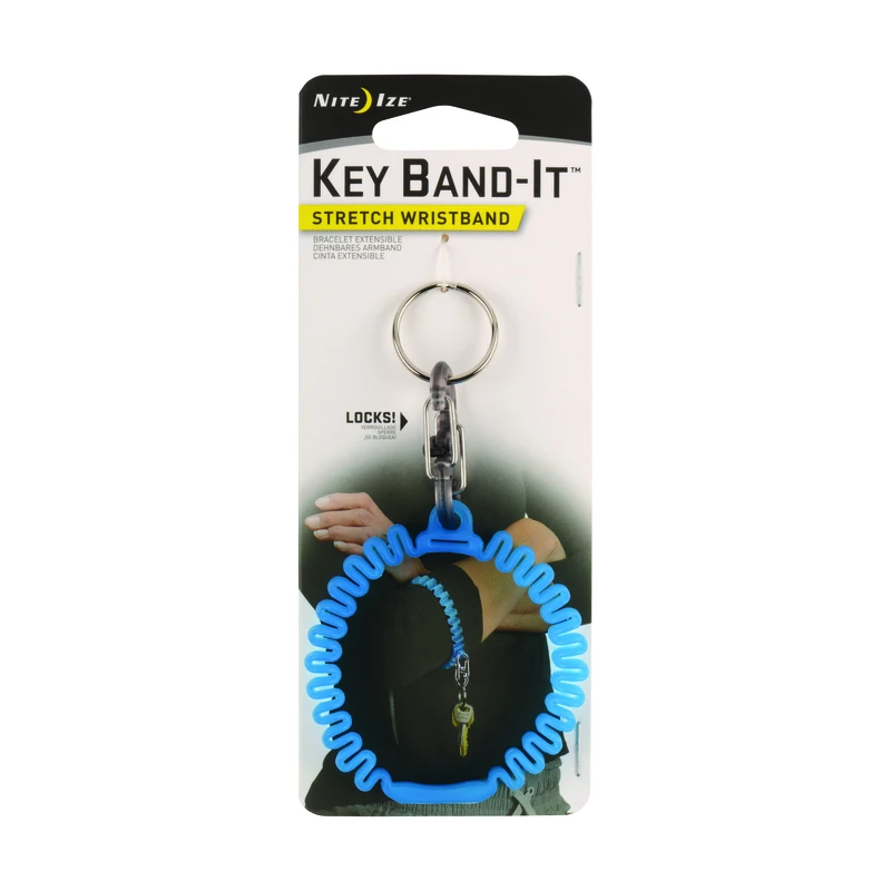 Band-it 2.5 In. Diameter Plastic Blue Wristband Key Ring With S-biner