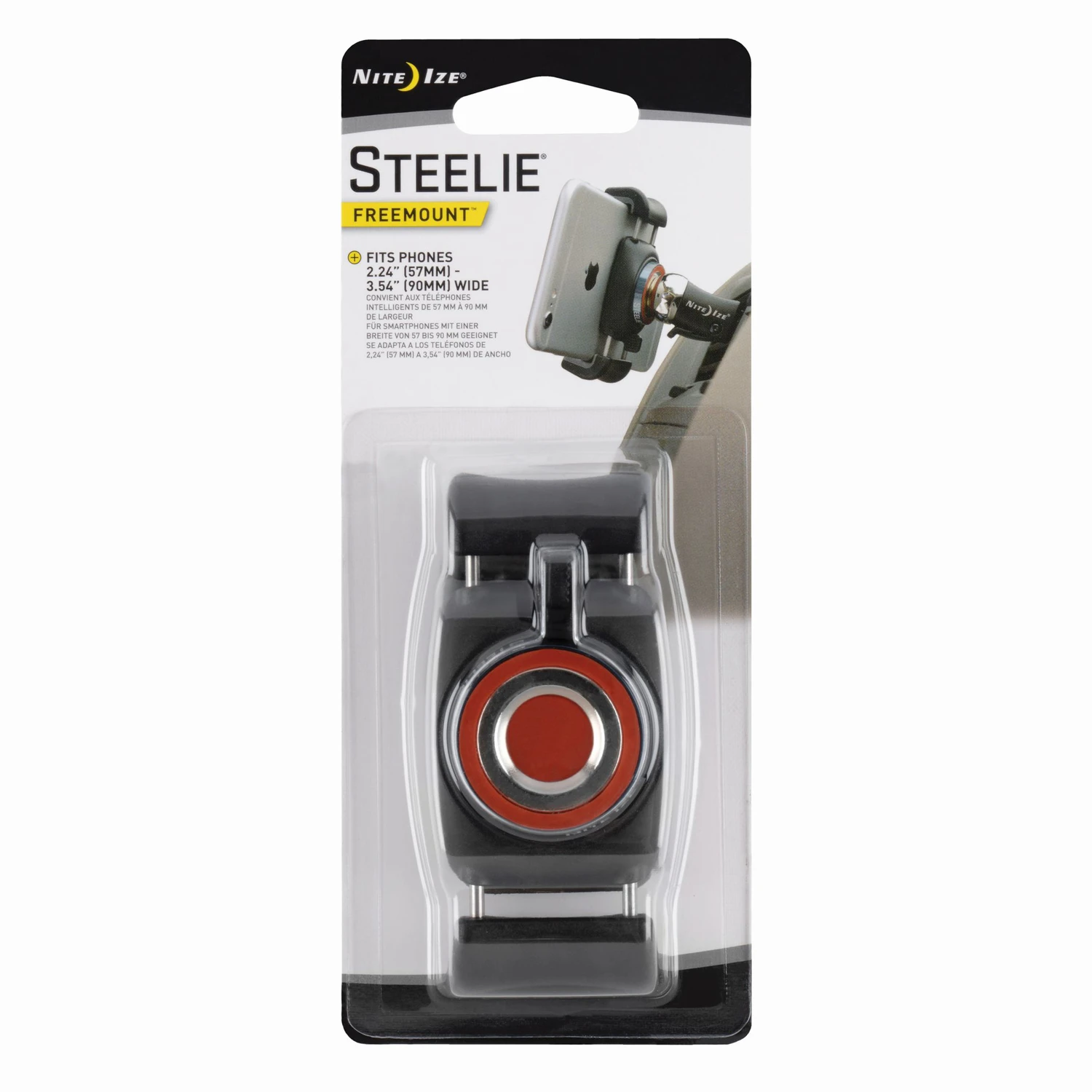 Steelie Black Universal Cell Phone Holder With Magnetic Mounting Technology