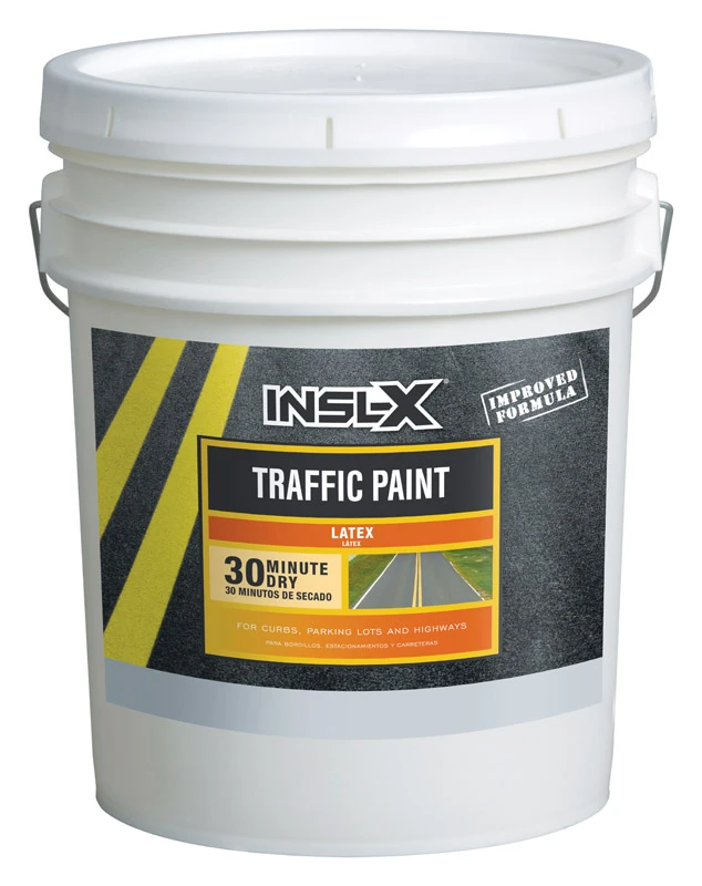 White Traffic Zone Marking Paint 5 Gallon - Fast Drying, Indoor/outdoor Use