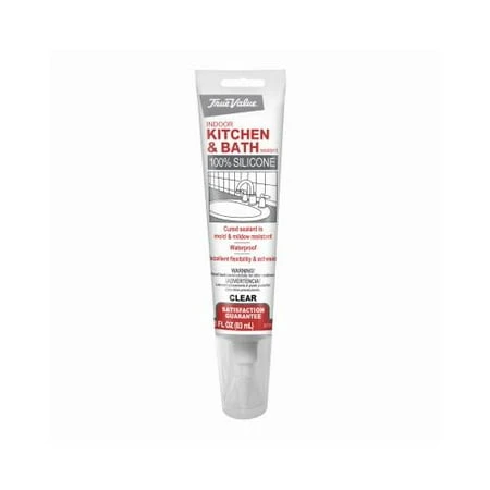Kitchen & Bath Silicone Sealant, Clear, 2.8-oz.