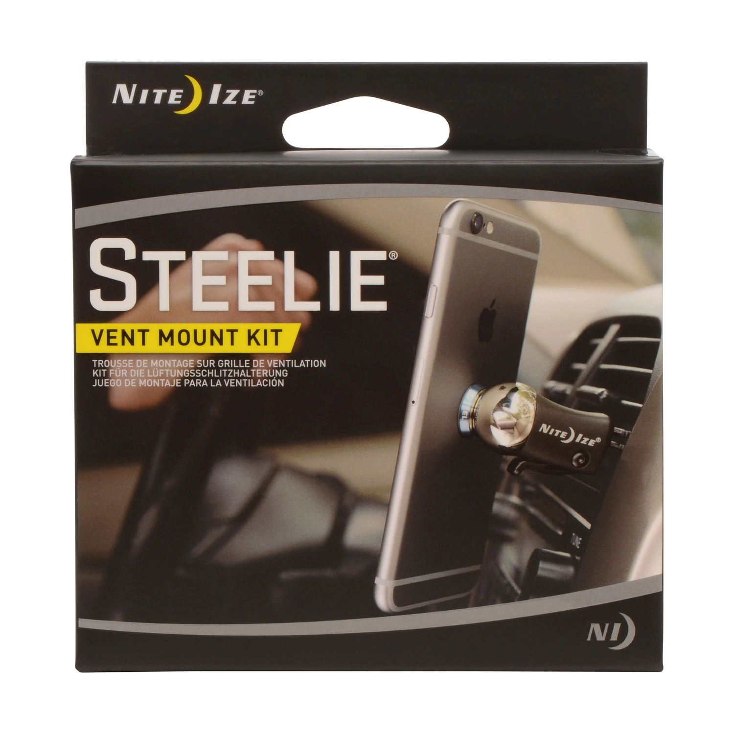 Steelie Vent Mount Kit Black Phone Holder For Universal Smartphones