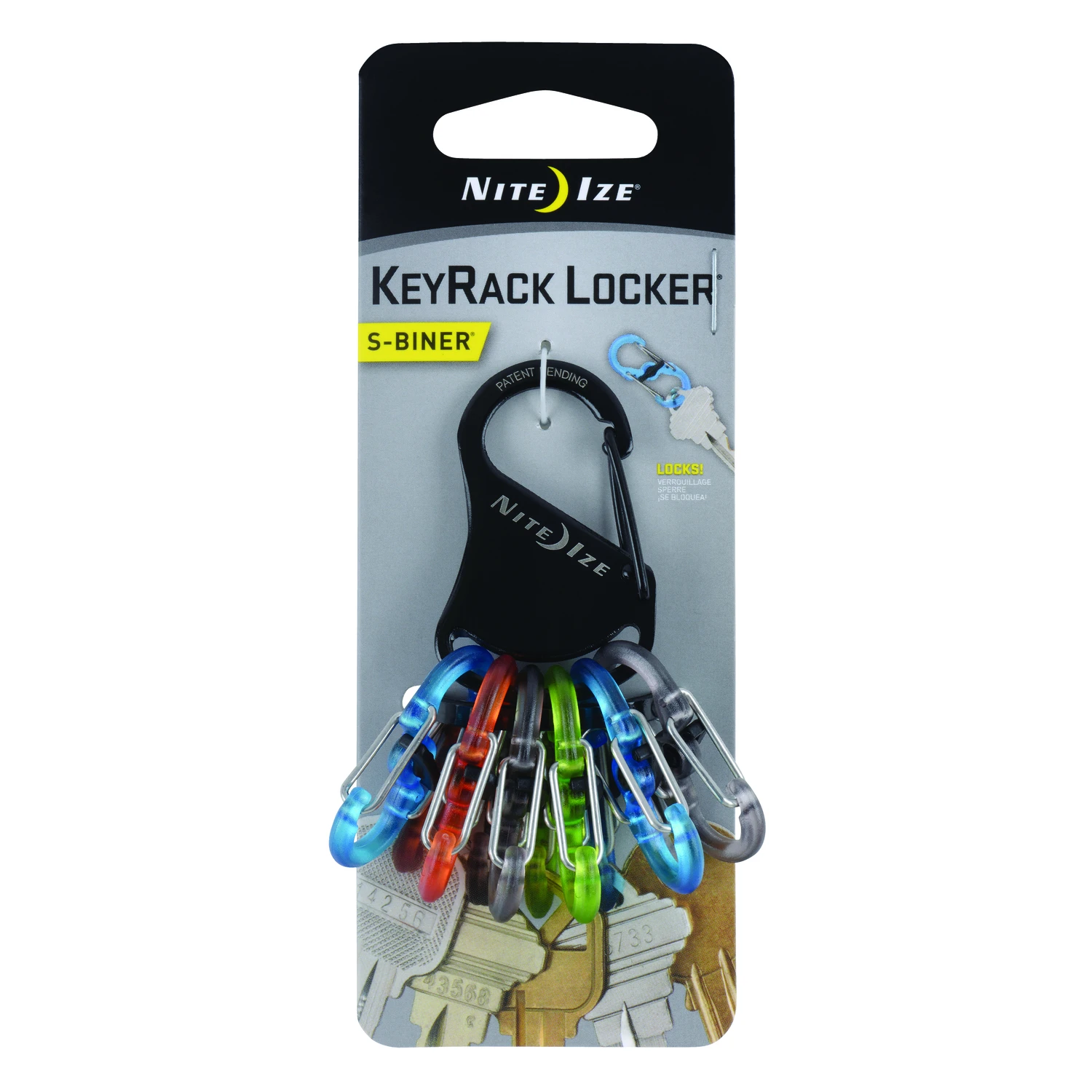 Keyrack Locker Key Holder With 6 S-biner Microlocks For Secure Key Organization