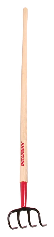 4-tine Cultivator With Forged Steel Tines And Durable Wood Handle