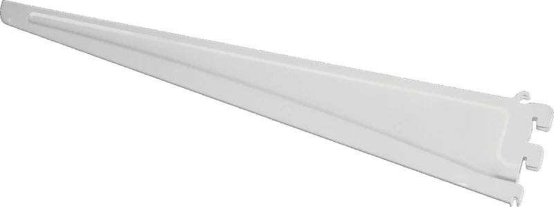 20-inch White Metal Shelf Track Bracket For Wall Mounting