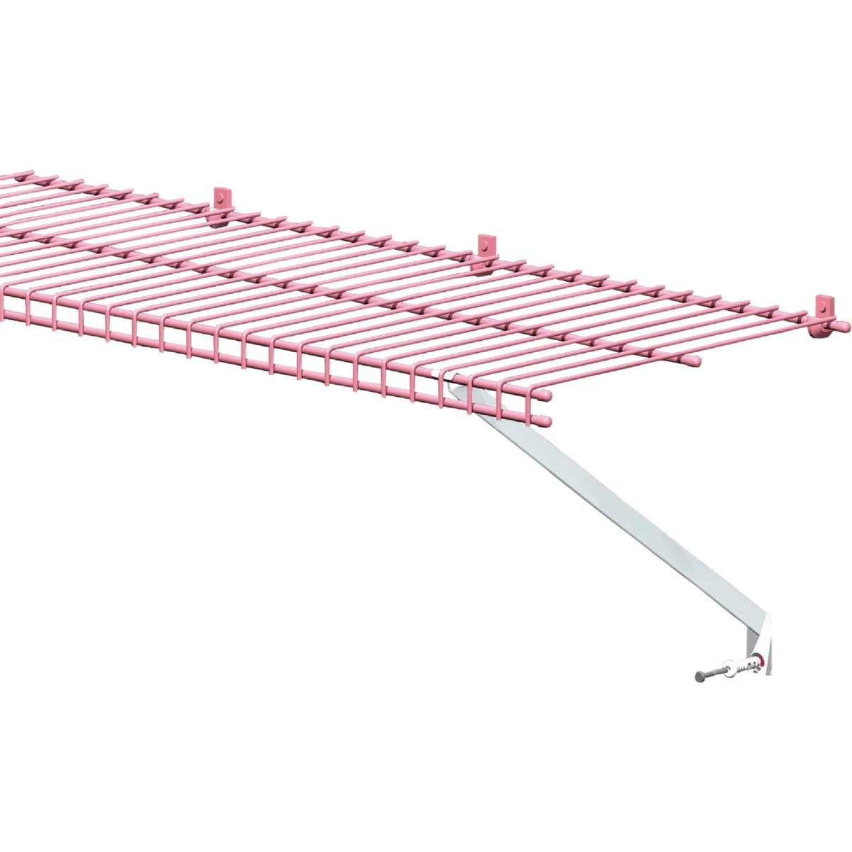 2-pack 12-in. White Shelf Support Bracket With Anchors