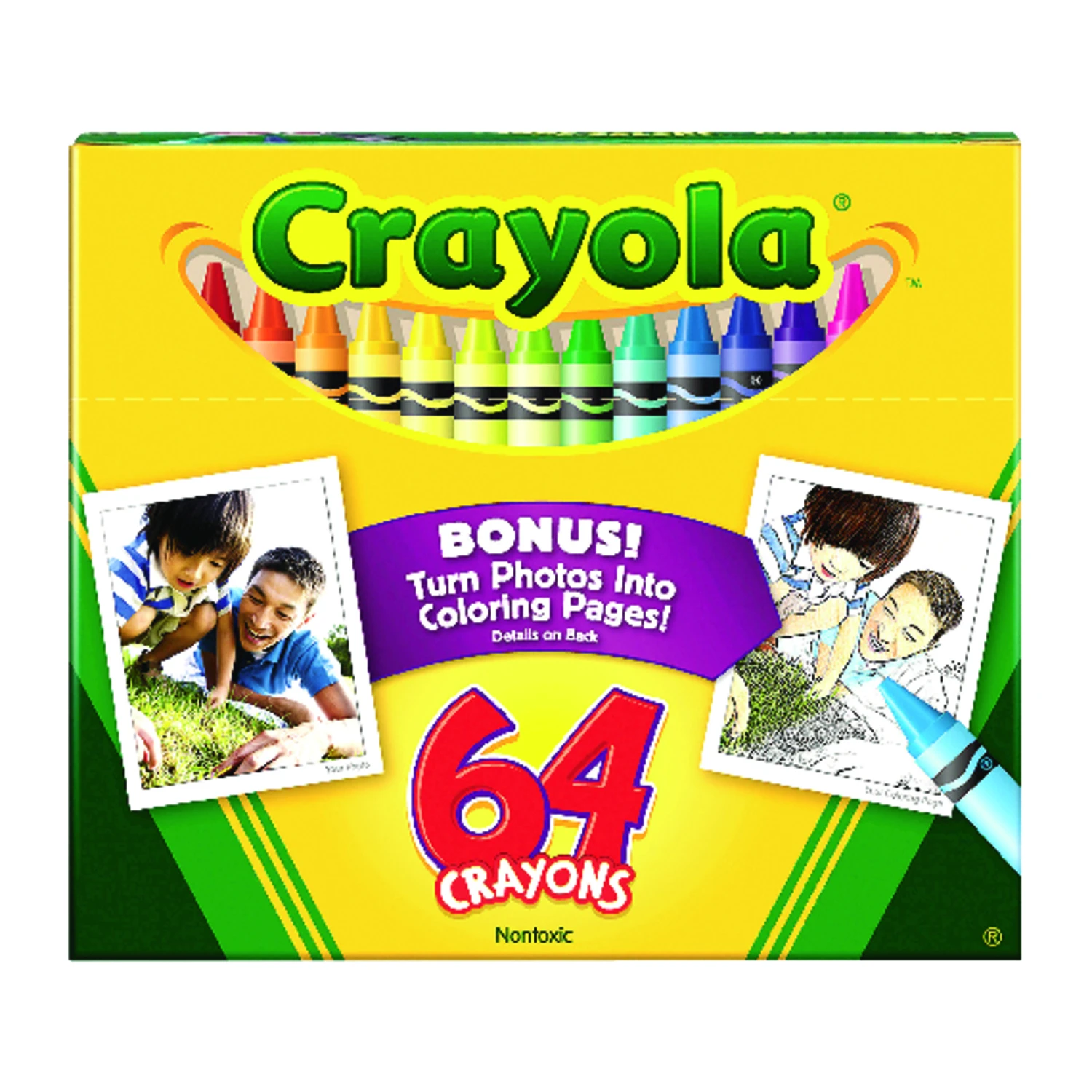 Crayons With Sharpener, 64pk.