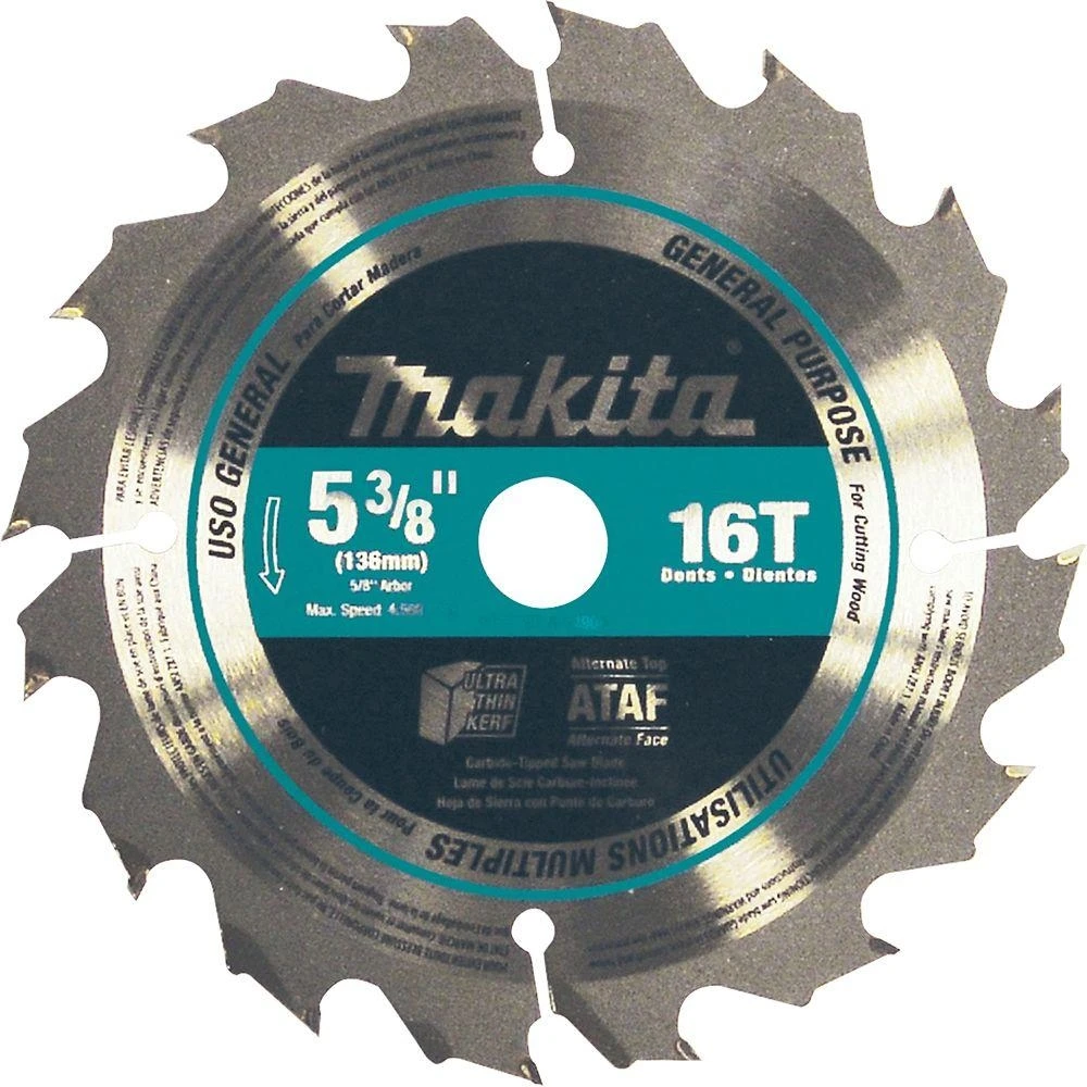 A-94904 5-3/8 In. 16-teeth General Purpose Carbide-tipped Circular Saw Blade