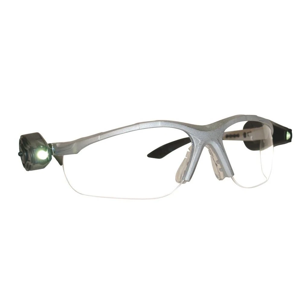 97490-wv6 Safety Glasses, W/led Light, Clear Lens