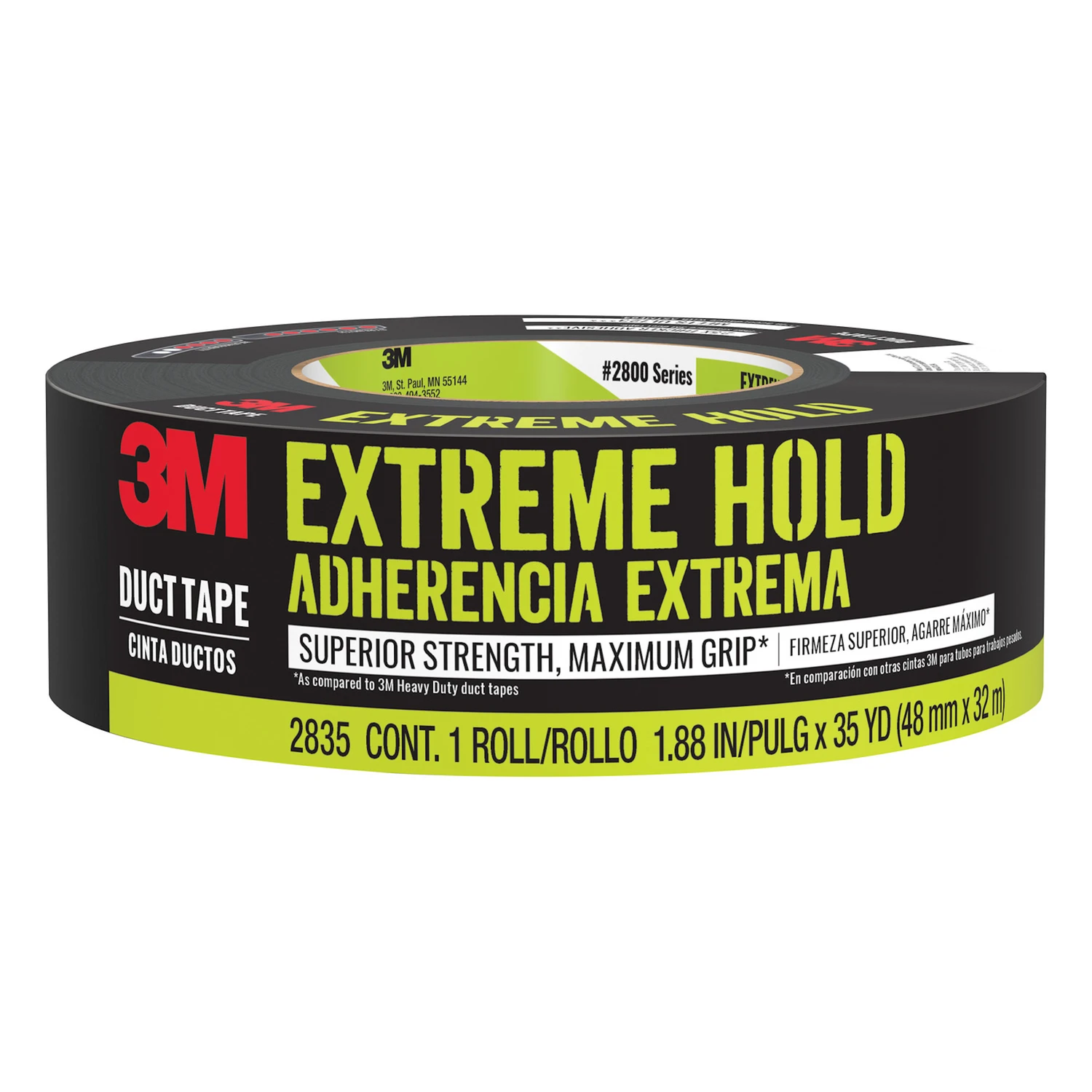 Tough Duct Tape With Extreme Hold, 1.88 Inches By 35 Yards Roll