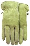 Women's Medium Suede Gunn Cut Work Gloves For Durable Hand Protection