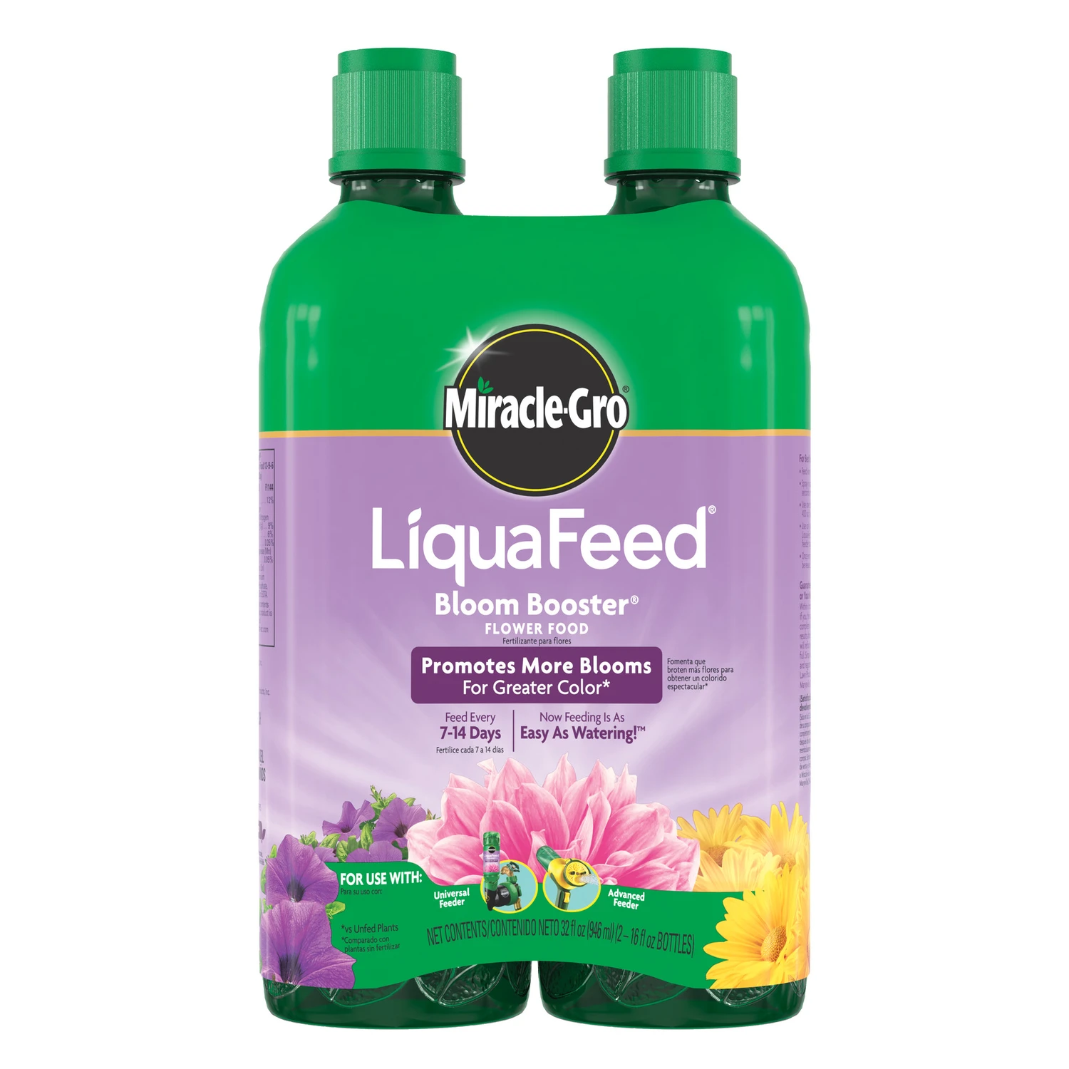 Liquafeed Bloom Booster Flower Food, 16-fl. Oz. Refills Bottles, 2-pack