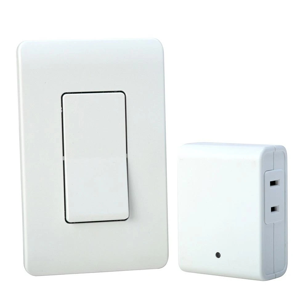 Wireless Wall Switch Remote Control, White Finish, Easy Installation