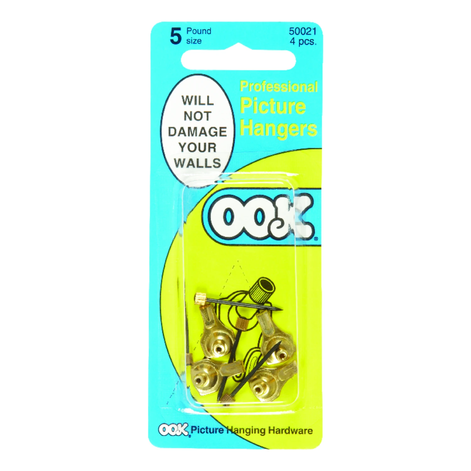 Pro-series Picture Hangers, 5-lb., 4-pc.