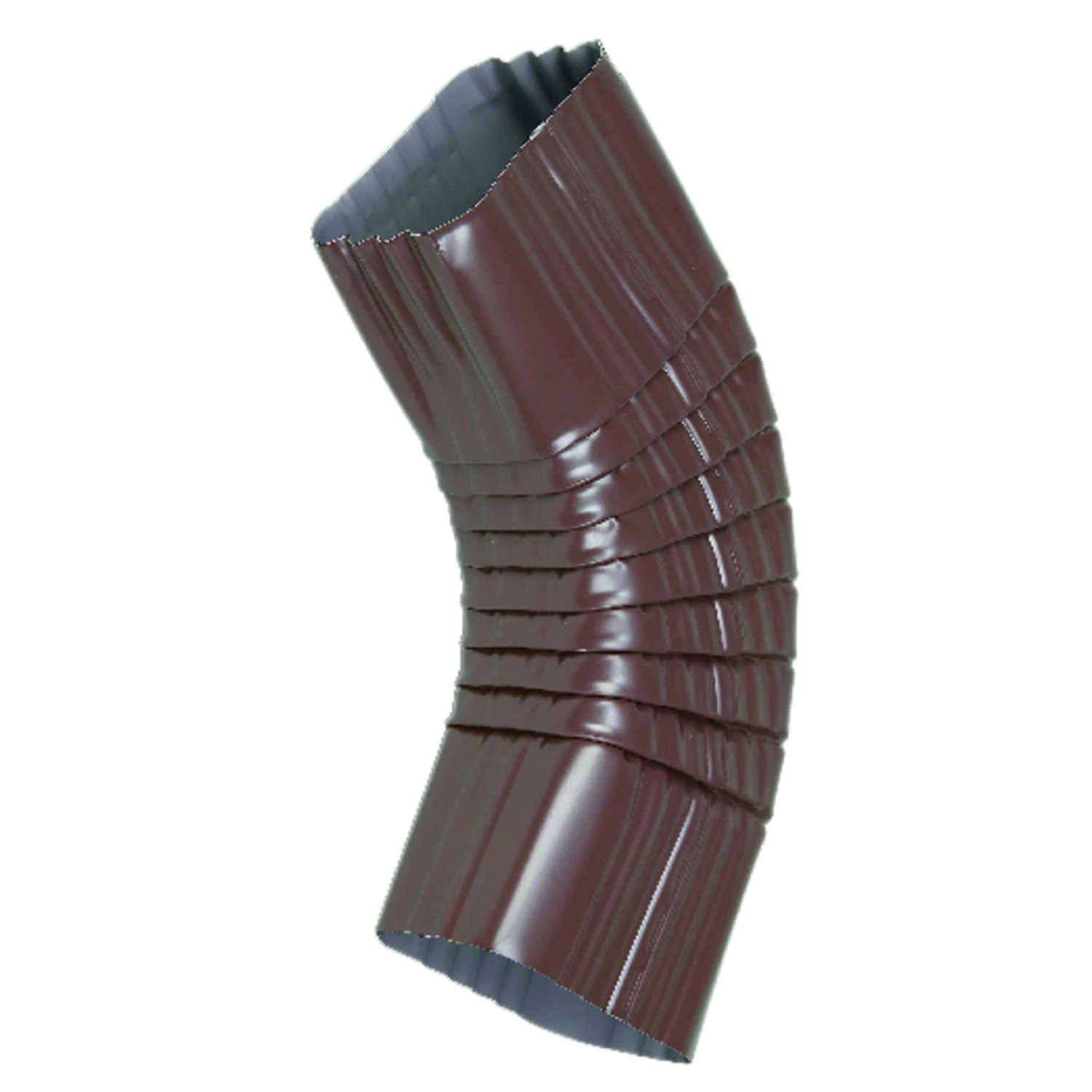 Brown Aluminum Gutter Side Elbow Style B 75 Degree 2 Inch By 3 Inch