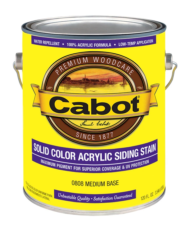 Medium Base Acrylic Exterior Siding Stain, 1 Gallon Container