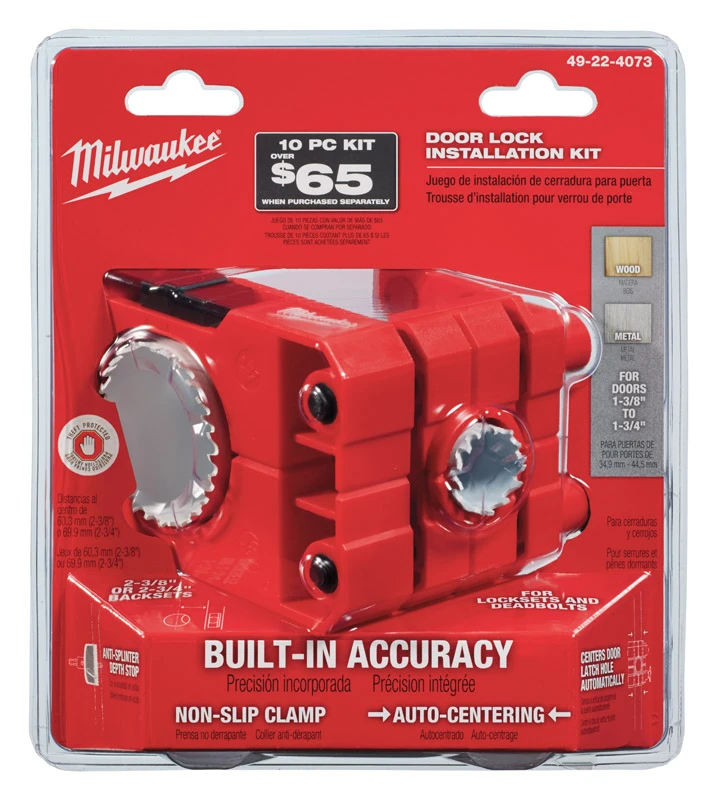 Hole Saw Door Lock Installation Kit With Multiple Sizes For Precise Door Lock Fitting