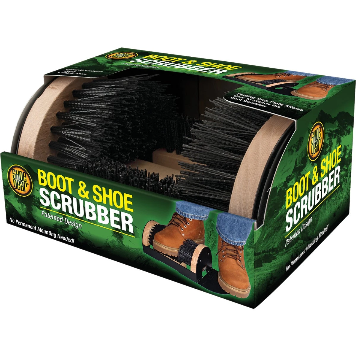 Boot And Shoe Scrubber With Stiff Bristles For Cleaning Footwear