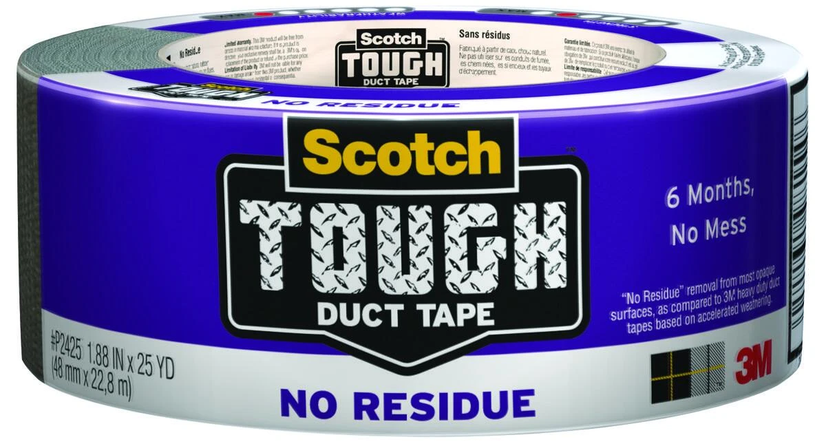 No Residue Duct Tape, 1.88 Inches Wide By 20 Yards Long