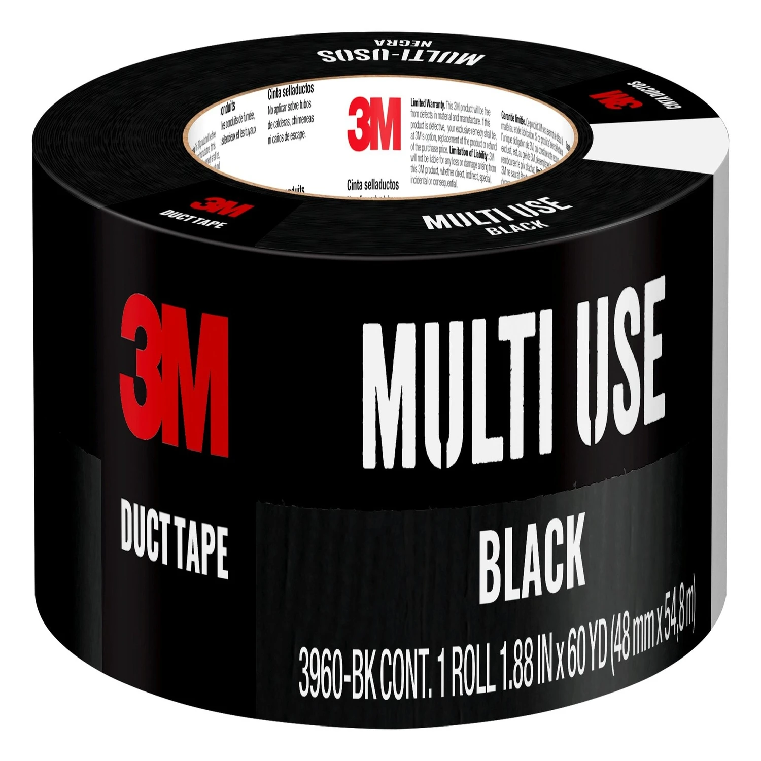 Duct Tape, Black, 1.88 In. X 45 Yd.