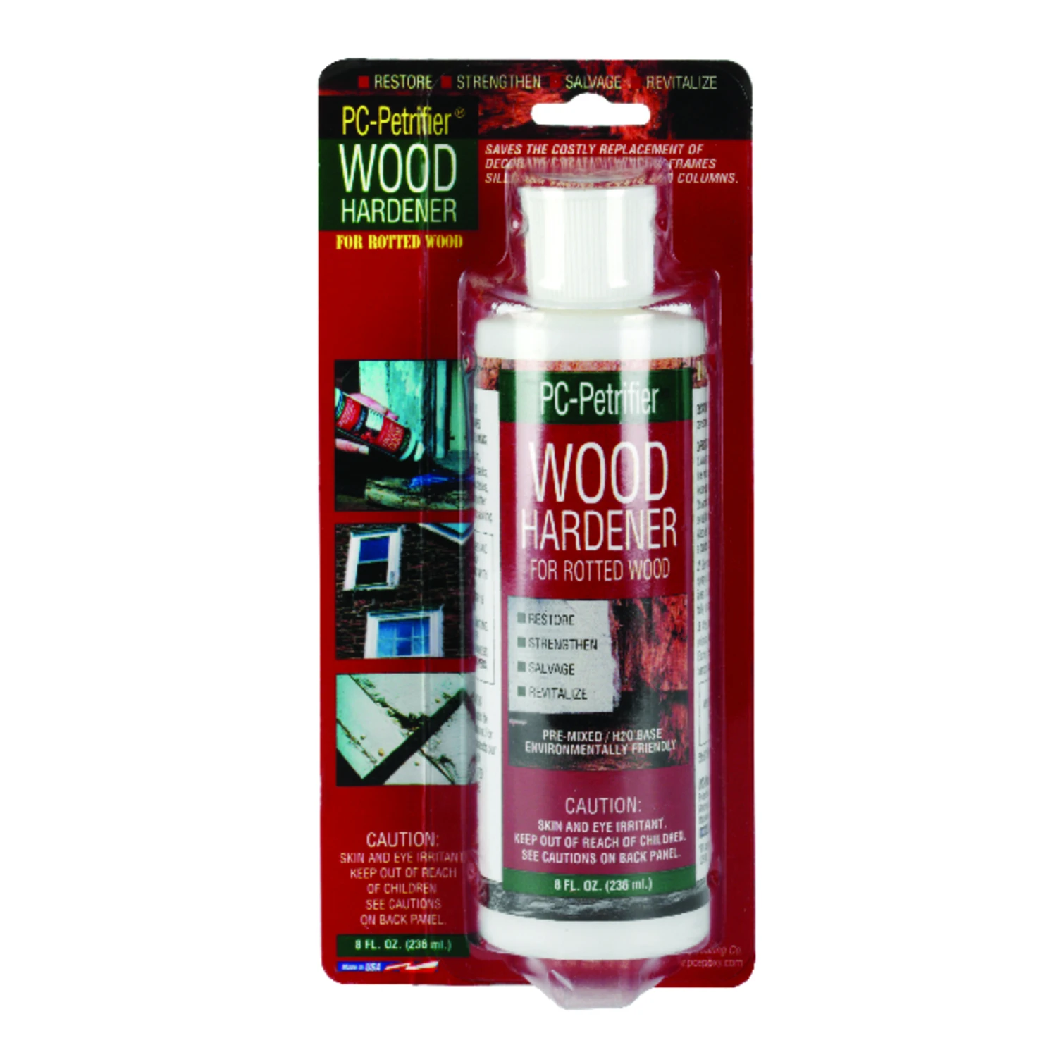 Pc Petrifier White 8 Oz. Wood Hardener For Rotted Wood Restoration