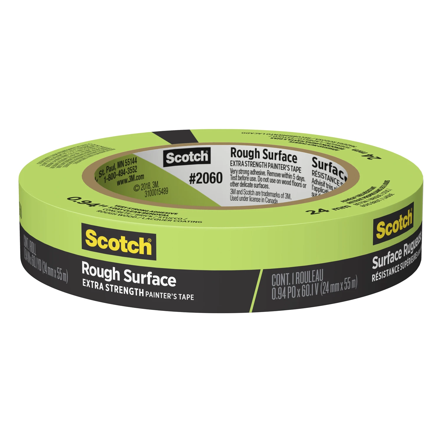 Masking Tape, Green, .94 In. X 60 Yd.